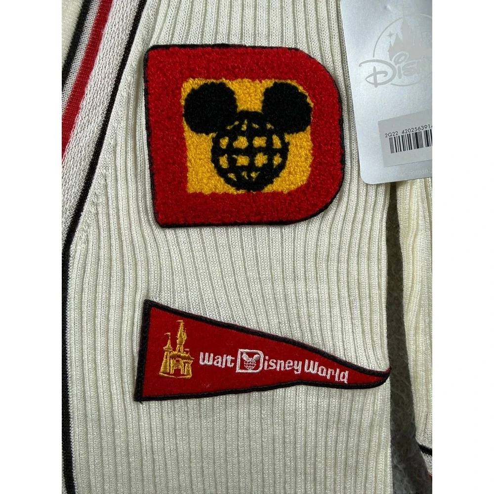 NEW Disney 50th Anniversary Vault Collection‎ Pennants Cardigan Sweater Size XS